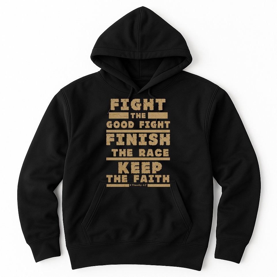 Fight The Good Fight Christian Faith Hoodie