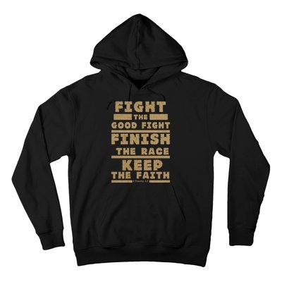 Fight The Good Fight Christian Faith Hoodie