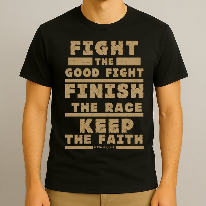 Fight The Good Fight Christian Faith T-Shirt