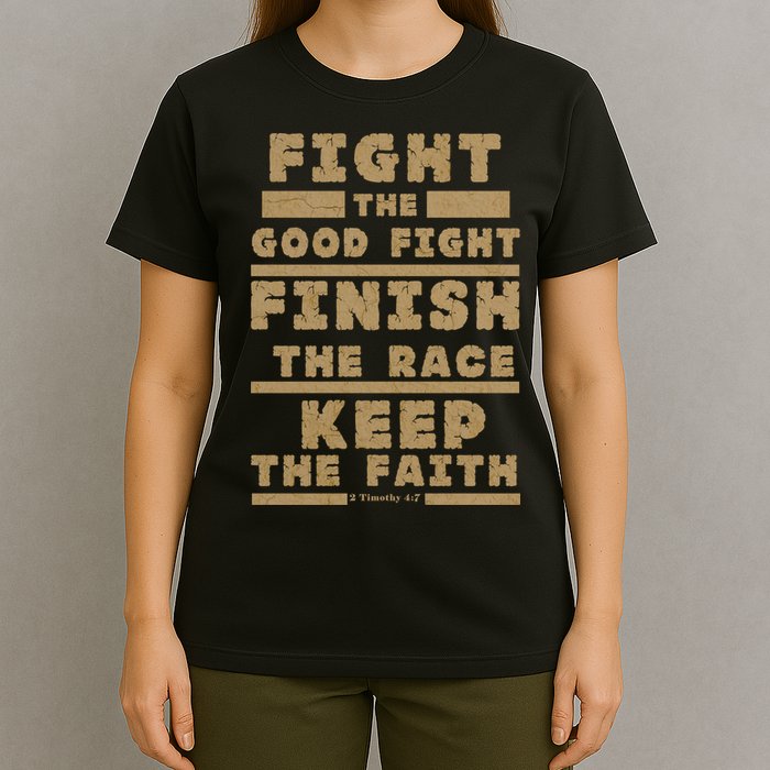 Fight The Good Fight Christian Faith T-Shirt