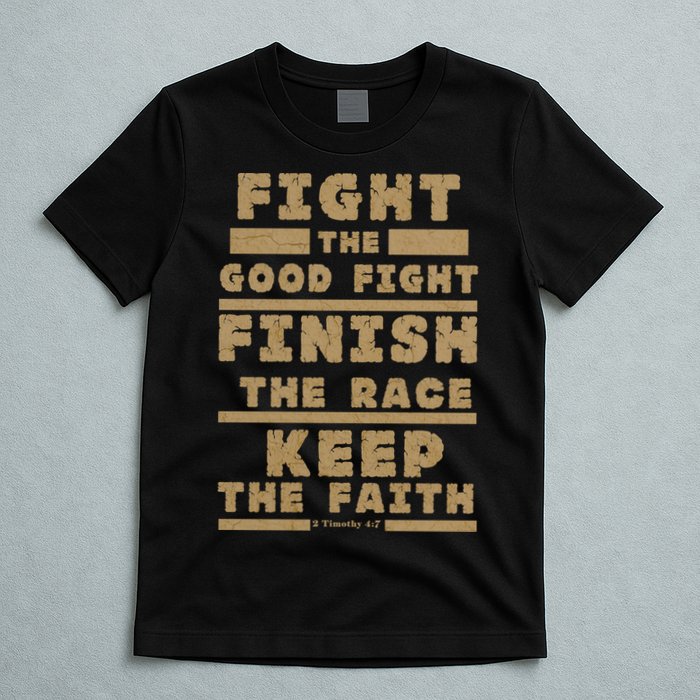 Fight The Good Fight Christian Faith T-Shirt