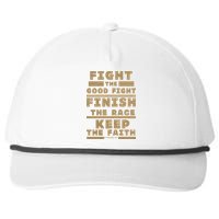 Fight The Good Fight Christian Faith Snapback Five-Panel Rope Hat