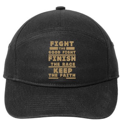 Fight The Good Fight Christian Faith 7-Panel Snapback Hat