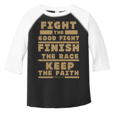 Fight The Good Fight Christian Faith Toddler Fine Jersey T-Shirt