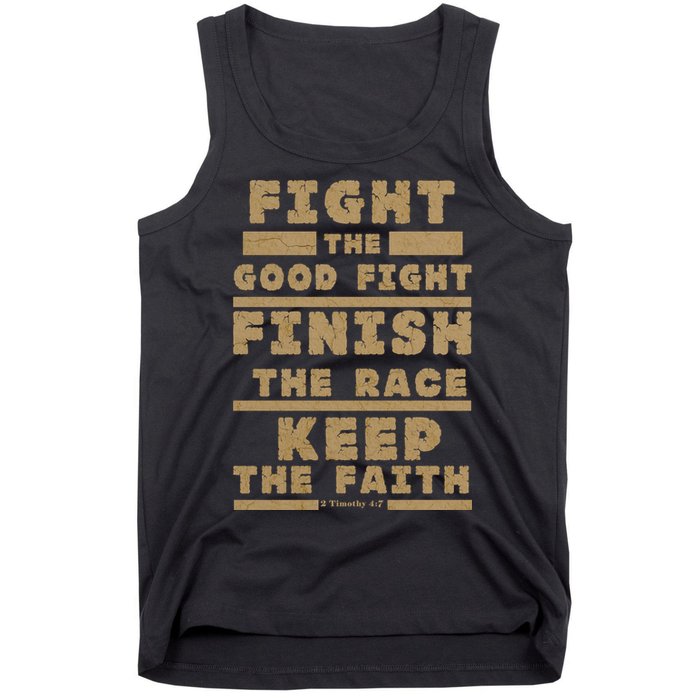 Fight The Good Fight Christian Faith Tank Top