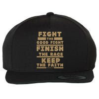 Fight The Good Fight Christian Faith Wool Snapback Cap