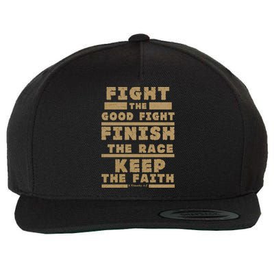 Fight The Good Fight Christian Faith Wool Snapback Cap