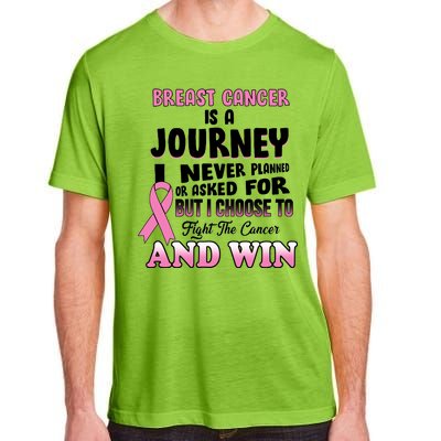 Fight The Journey And Win Breast Cancer Adult ChromaSoft Performance T-Shirt