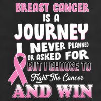 Fight The Journey And Win Breast Cancer 7 Panel Mesh Trucker Snapback Hat