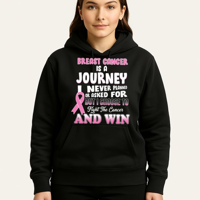 Fight The Journey And Win Breast Cancer Hoodie