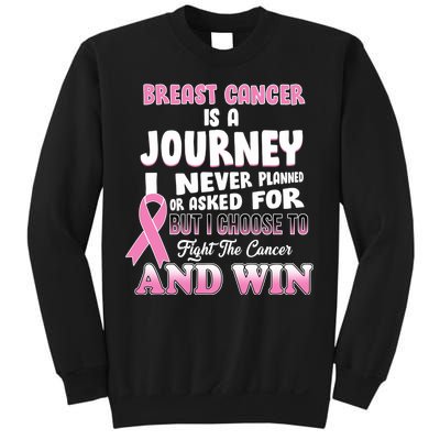 Fight The Journey And Win Breast Cancer Sweatshirt