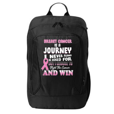 Fight The Journey And Win Breast Cancer City Backpack