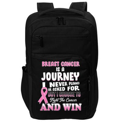 Fight The Journey And Win Breast Cancer Impact Tech Backpack