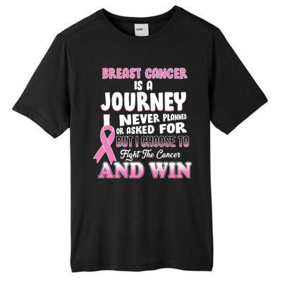 Fight The Journey And Win Breast Cancer Tall Fusion ChromaSoft Performance T-Shirt