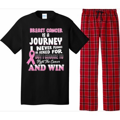 Fight The Journey And Win Breast Cancer Pajama Set