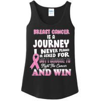 Fight The Journey And Win Breast Cancer Ladies Essential Tank