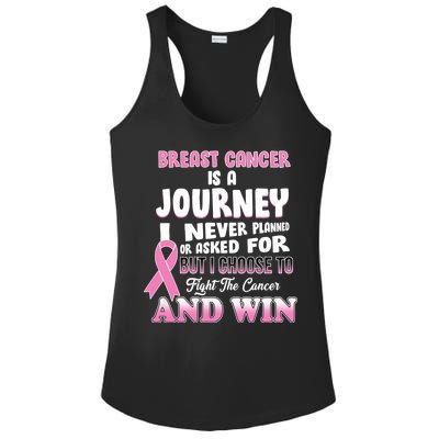 Fight The Journey And Win Breast Cancer Ladies PosiCharge Competitor Racerback Tank