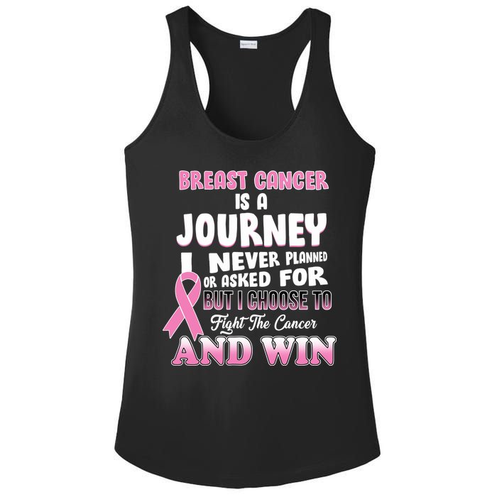 Fight The Journey And Win Breast Cancer Ladies PosiCharge Competitor Racerback Tank