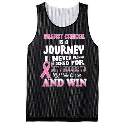 Fight The Journey And Win Breast Cancer Mesh Reversible Basketball Jersey Tank