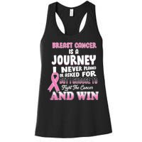 Fight The Journey And Win Breast Cancer Women's Racerback Tank