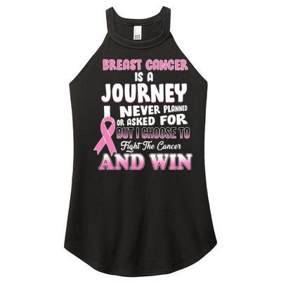 Fight The Journey And Win Breast Cancer Women's Perfect Tri Rocker Tank