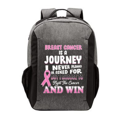 Fight The Journey And Win Breast Cancer Vector Backpack