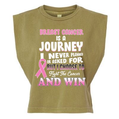 Fight The Journey And Win Breast Cancer Garment-Dyed Women's Muscle Tee