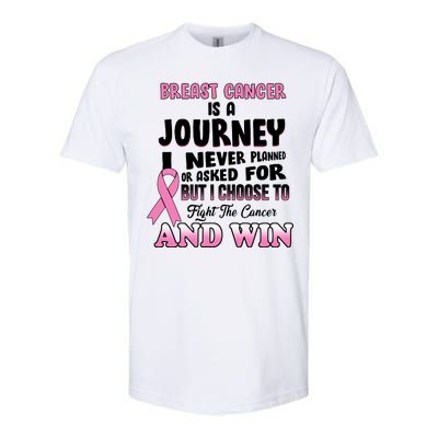 Fight The Journey And Win Breast Cancer Softstyle CVC T-Shirt