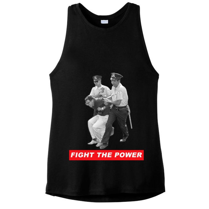 Fight The Power Bernie Arrested Ladies PosiCharge Tri-Blend Wicking Tank