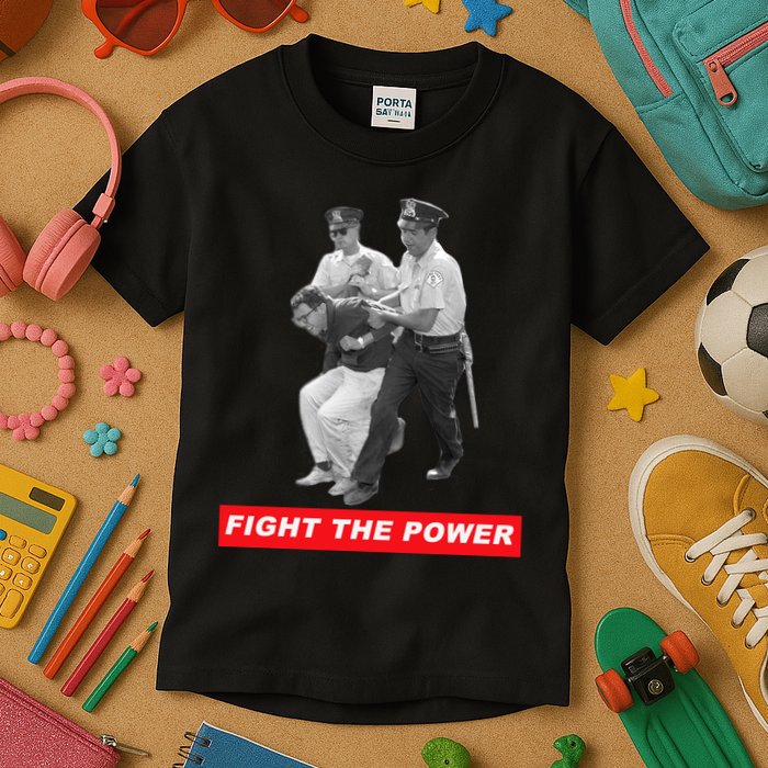 Fight The Power Bernie Arrested Kids T-Shirt