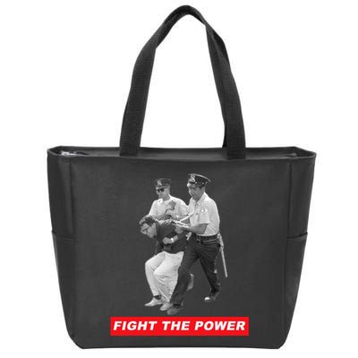 Fight The Power Bernie Arrested Zip Tote Bag
