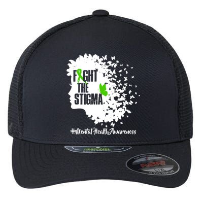 Fight The Stigma Butterflies Mental Health Flexfit Unipanel Trucker Cap