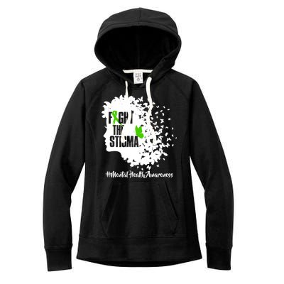 Fight The Stigma Butterflies Mental Health Women's Fleece Hoodie