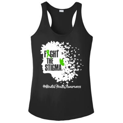 Fight The Stigma Butterflies Mental Health Ladies PosiCharge Competitor Racerback Tank