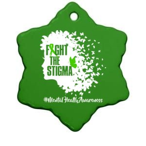 Fight The Stigma Butterflies Mental Health Ceramic Star Ornament