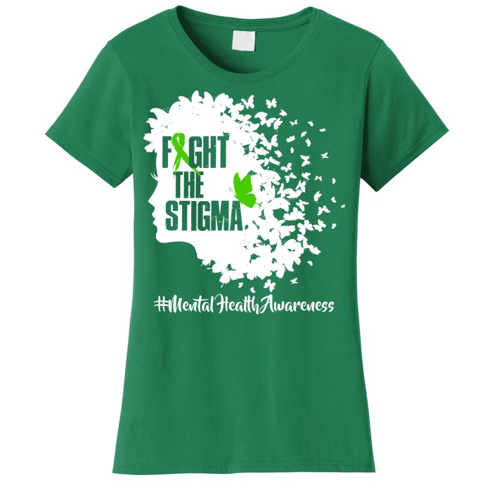 Fight The Stigma Butterflies Mental Health Women's T-Shirt