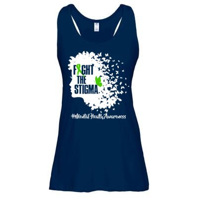 Fight The Stigma Butterflies Mental Health Ladies Essential Flowy Tank