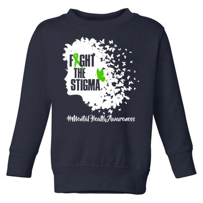 Fight The Stigma Butterflies Mental Health Toddler Sweatshirt