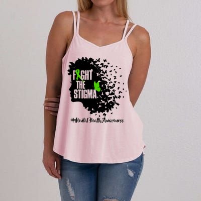 Fight The Stigma Butterflies Mental Health Women's Strappy Tank