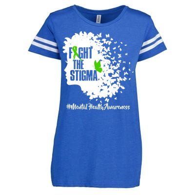 Fight The Stigma Butterflies Mental Health Enza Ladies Jersey Football T-Shirt