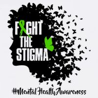 Fight The Stigma Butterflies Mental Health Garment-Dyed Sweatshirt