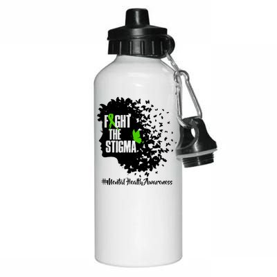 Fight The Stigma Butterflies Mental Health Aluminum Water Bottle