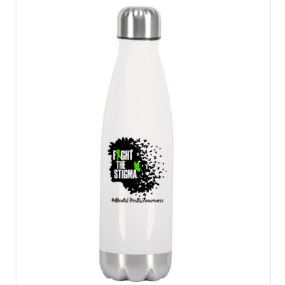 Fight The Stigma Butterflies Mental Health Stainless Steel Insulated Water Bottle