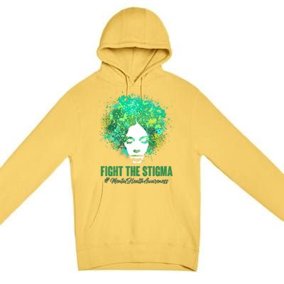 Fight The Stigma Mental Health Awareness Butterflies Premium Pullover Hoodie