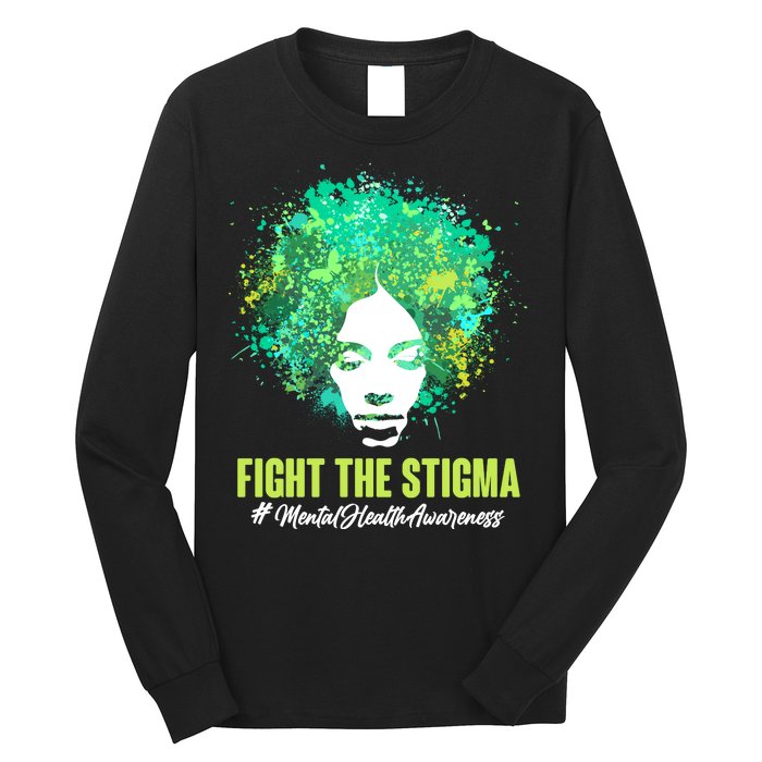 Fight The Stigma Mental Health Awareness Butterflies Long Sleeve Shirt