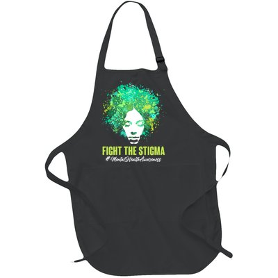 Fight The Stigma Mental Health Awareness Butterflies Full-Length Apron With Pockets