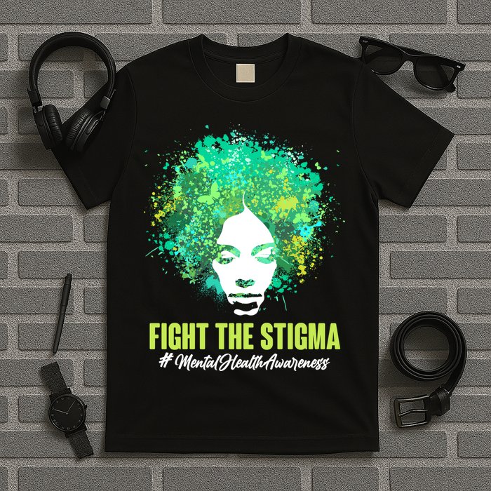 Fight The Stigma Mental Health Awareness Butterflies T-Shirt
