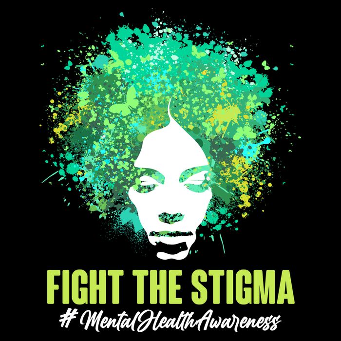 Fight The Stigma Mental Health Awareness Butterflies T-Shirt