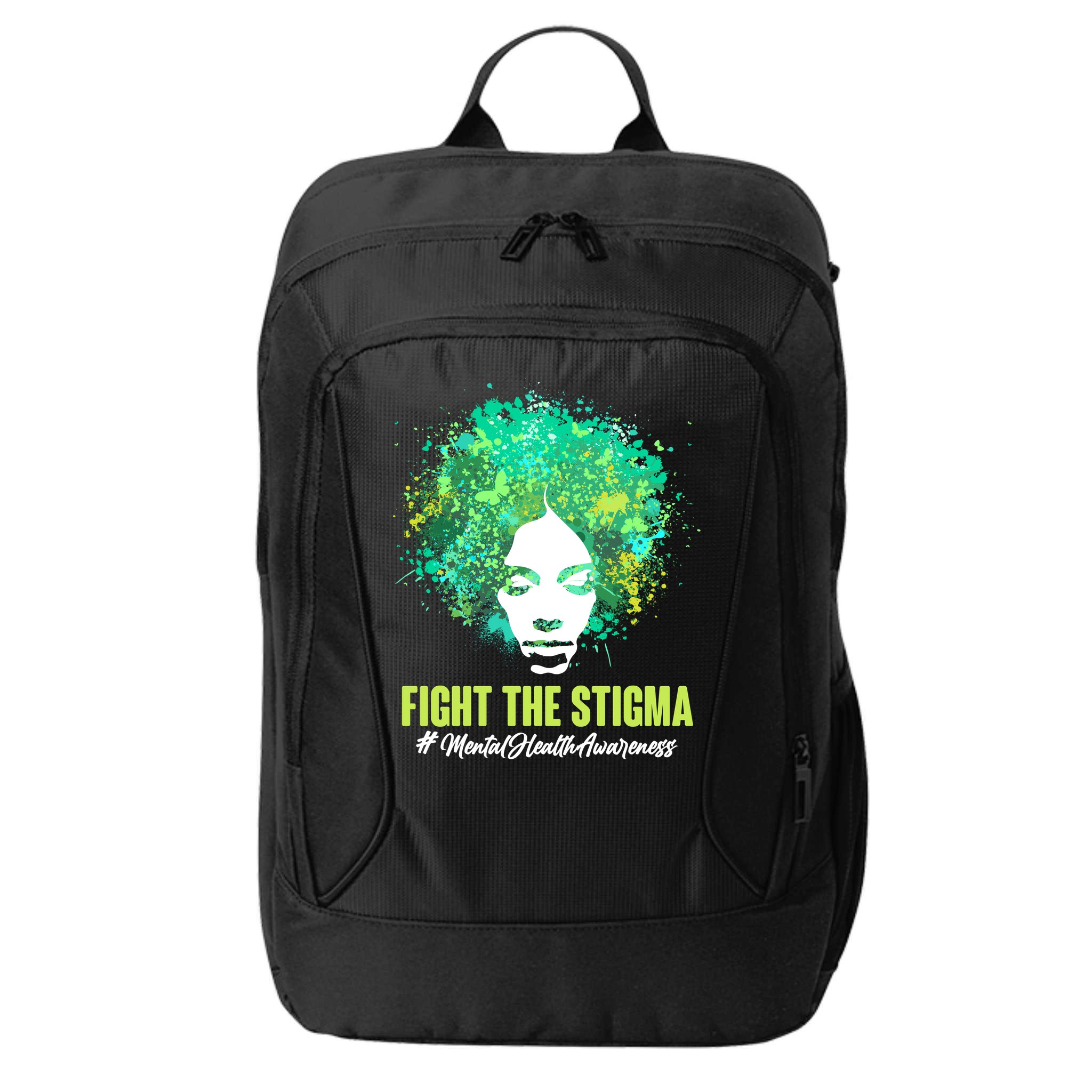 Fight The Stigma Mental Health Awareness Butterflies City Backpack