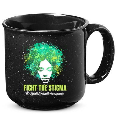 Fight The Stigma Mental Health Awareness Butterflies 15oz Campfire Ceramic Mug
